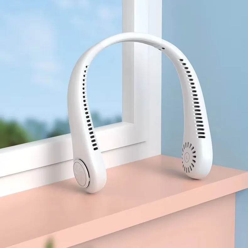 Bladeless Neck Fan, USB Rechargeable, 3 Speeds