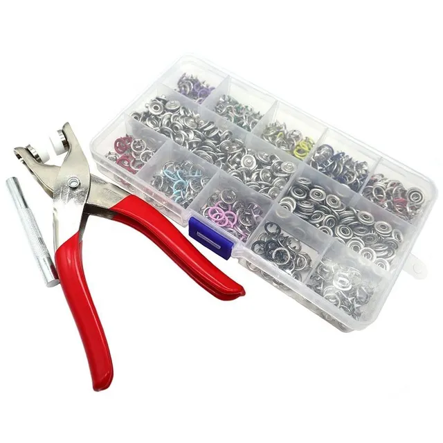 Snap Button Pliers Kit with 9.5 mm Prong Snap Buttons