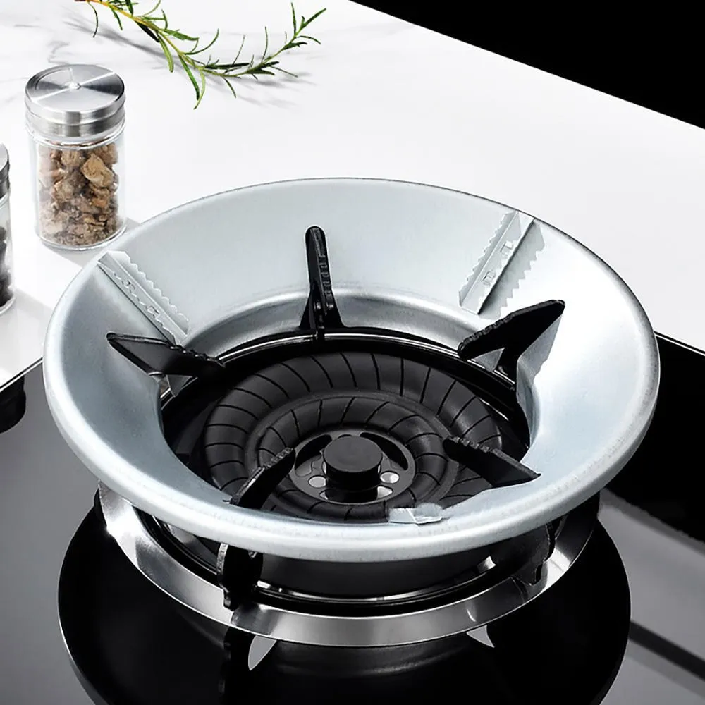 Gas Stove Wind Shield & Flame Guard Ring, Energy Saving