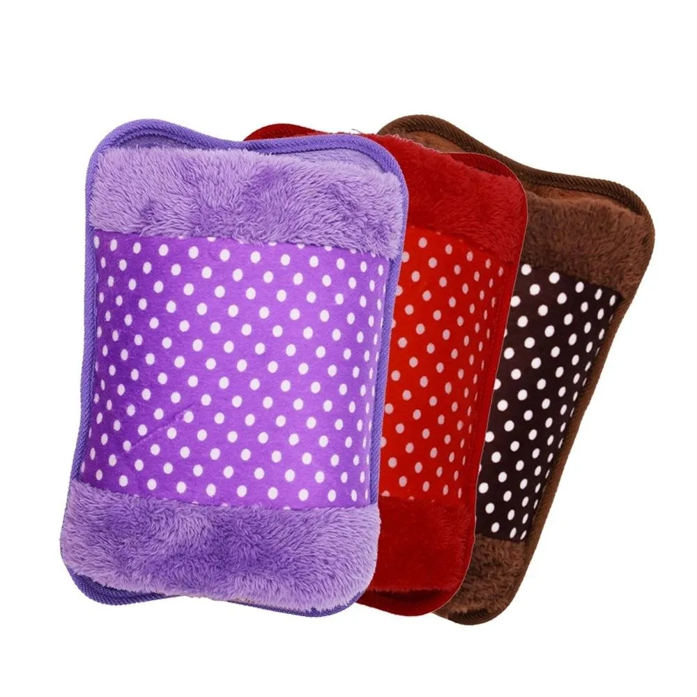 Electric Hot Water Bag with Soft Plush Cover, Rechargeable