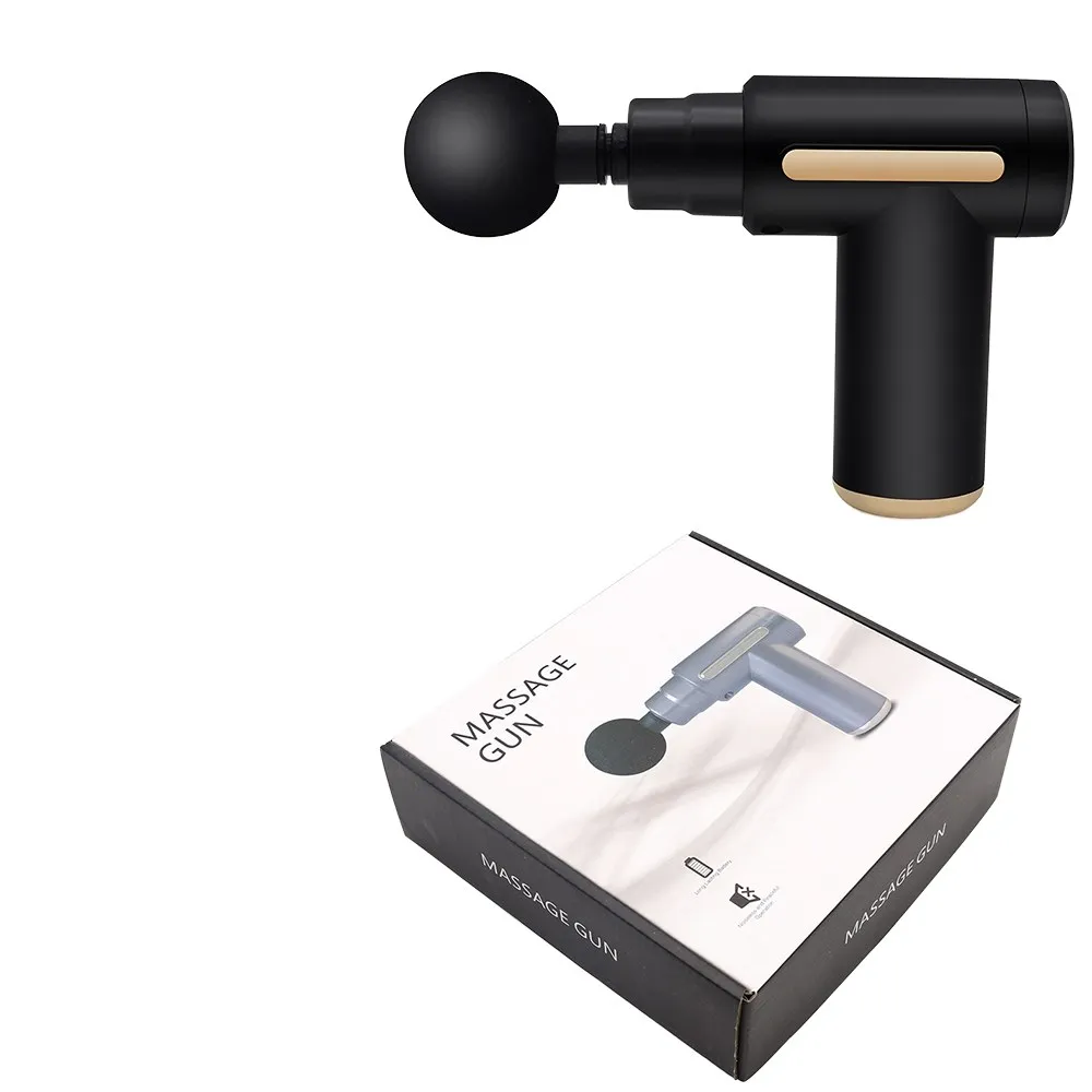 Mini Massage Gun with Brushless Motor, 6 Speeds, 4 Heads
