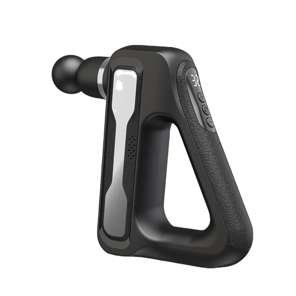 Triangle-Grip Mini Massage Gun with LCD Display, Rechargeable