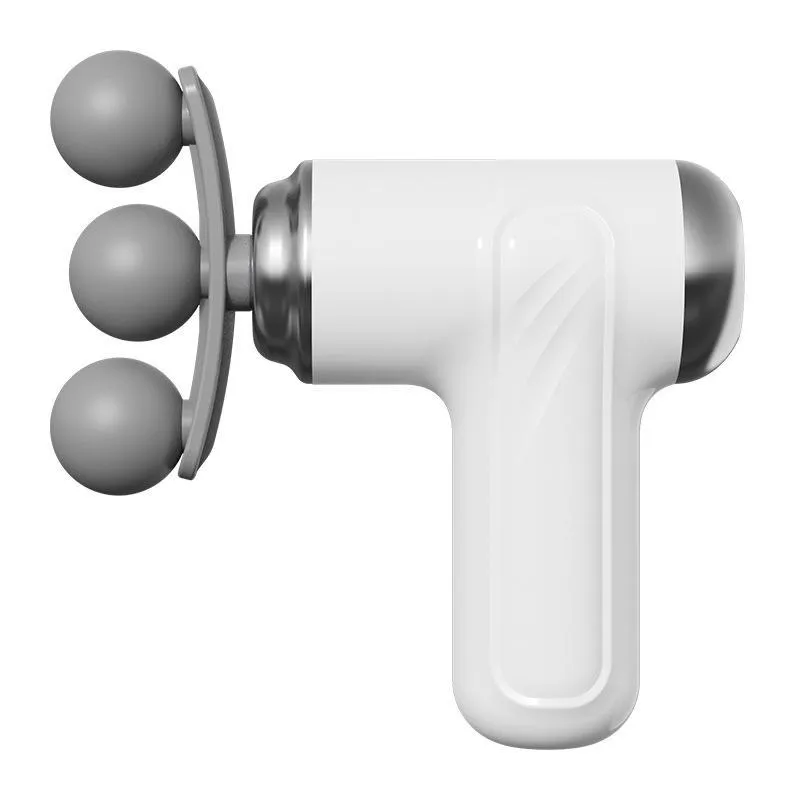 3-Ball Mini Massage Gun, 1200mAh Rechargeable, with Extra Heads
